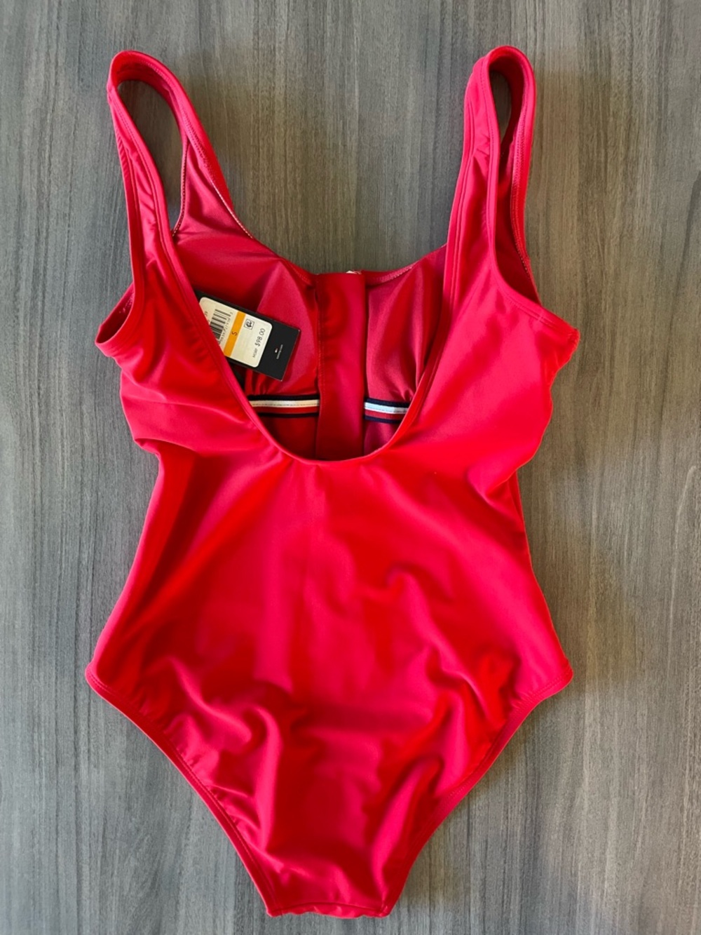 Tommy Hilfiger Red One Piece Swimsuit Zip Front NWT Small - Picture 4 of 7